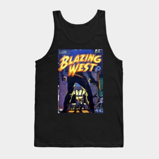 Blazing Wild West Comic Cover Tank Top